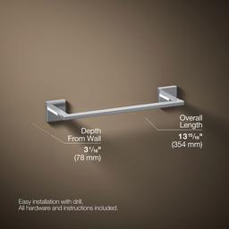 Kohler Square 12'' towel bar - Polished Chrome - image 3