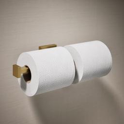 Kohler Square Double toilet paper holder - Vibrant Brushed Moderne Brass - image 2
