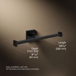 Kohler Square Double toilet paper holder - Matte Black - image 3