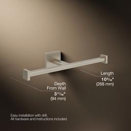 Kohler Square Double toilet paper holder - Vibrant Brushed Nickel - image 3