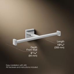 Kohler Square Double toilet paper holder - Polished Chrome - image 3