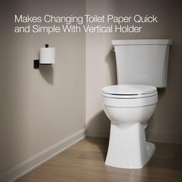 Kohler Square Vertical toilet paper holder - Matte Black - image 4