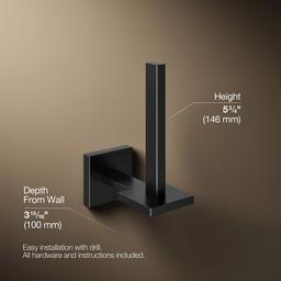 Kohler Square Vertical toilet paper holder - Matte Black - image 3