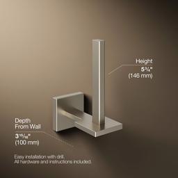 Kohler Square Vertical toilet paper holder - Vibrant Brushed Nickel - image 3