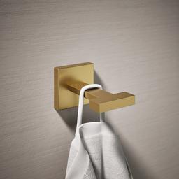 Kohler Square Robe hook - Vibrant Brushed Moderne Brass - image 2