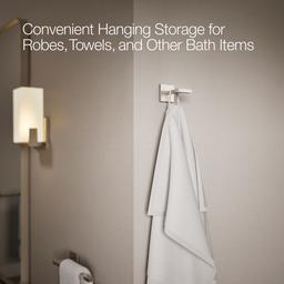 Kohler Square Robe hook - Vibrant Brushed Nickel - image 4