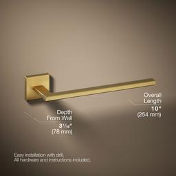 Kohler Square Towel arm - Vibrant Brushed Moderne Brass - image 3