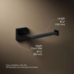 Kohler Square Toilet paper holder - Matte Black - image 3