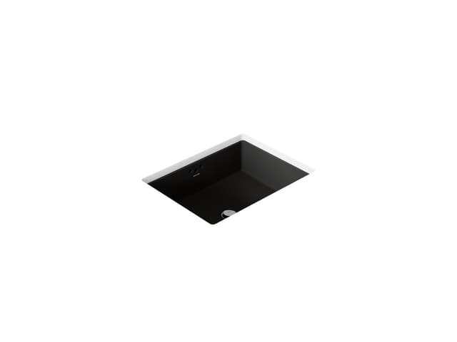Kohler Kathryn 19-3/4'' rectangular undermount bathroom sink - Black