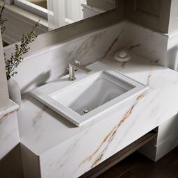 Kohler Memoirs Stately 22-3/4'' rectangular drop-in bathroom sink - White - image 2