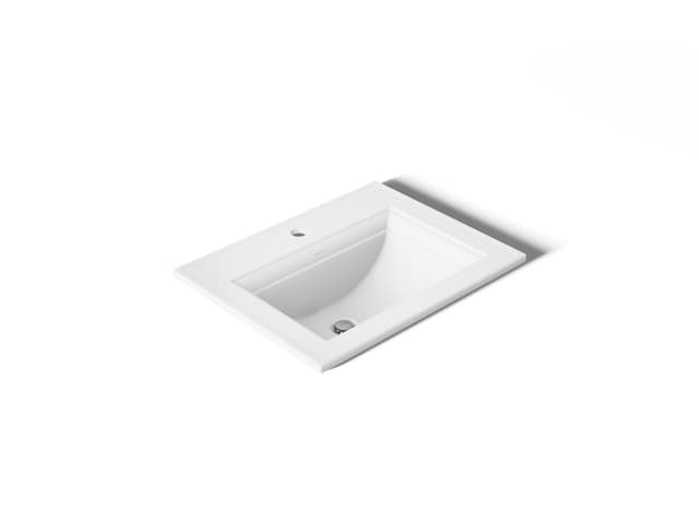 Kohler Memoirs Stately 22-3/4'' rectangular drop-in bathroom sink - White