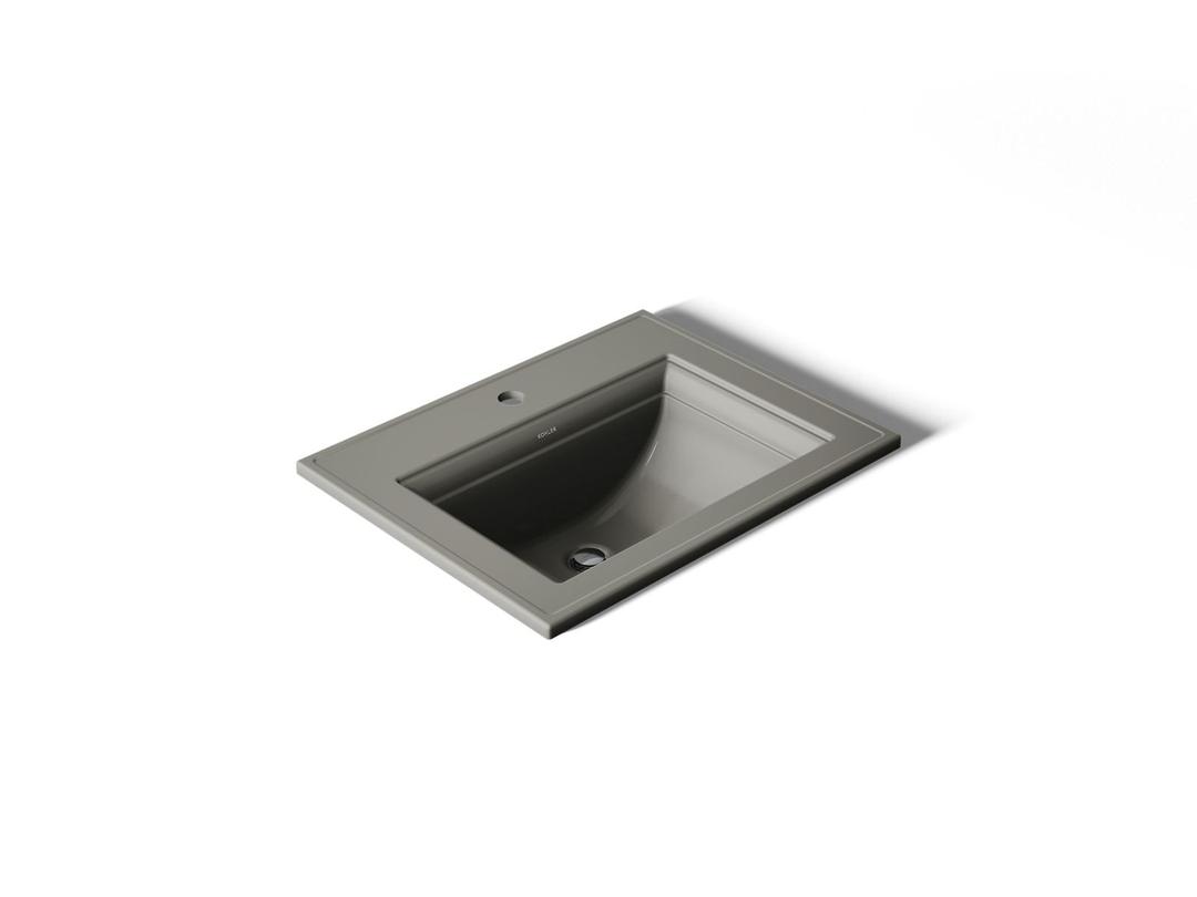Kohler Memoirs Stately 22-3/4'' rectangular drop-in bathroom sink - Thunder Grey by Kohler