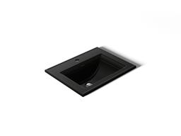 Kohler Memoirs Stately 22-3/4'' rectangular drop-in bathroom sink - Black - image 1
