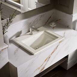 Kohler Memoirs Stately 22-3/4'' rectangular drop-in bathroom sink - Biscuit - image 2