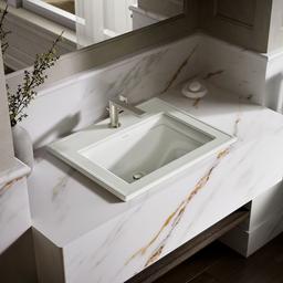 Kohler Memoirs Stately 22-3/4'' rectangular drop-in bathroom sink - Dune - image 2
