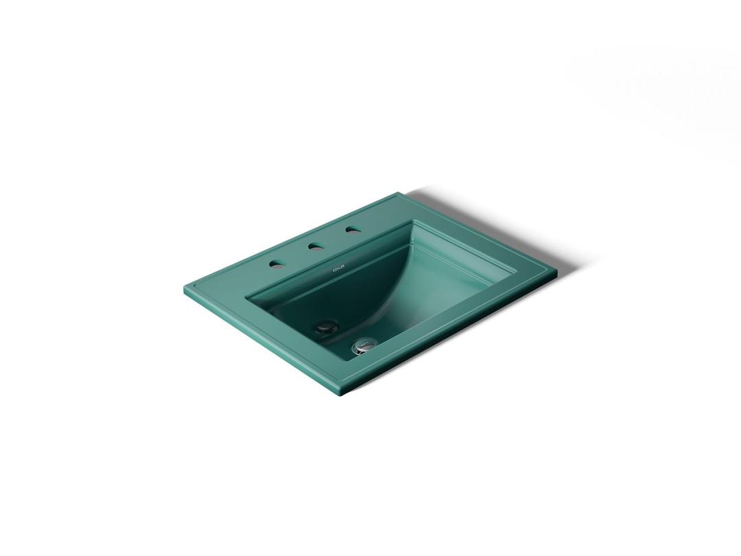 Kohler Memoirs Stately 22-3/4'' rectangular drop-in bathroom sink - Teal by Kohler