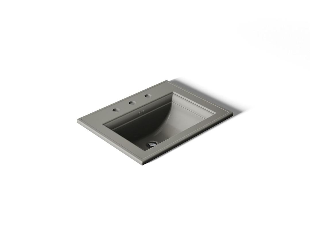 Kohler Memoirs Stately 22-3/4'' rectangular drop-in bathroom sink - Thunder Grey by Kohler