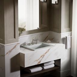 Kohler Memoirs Stately 22-3/4'' rectangular drop-in bathroom sink - Ice Grey - image 4