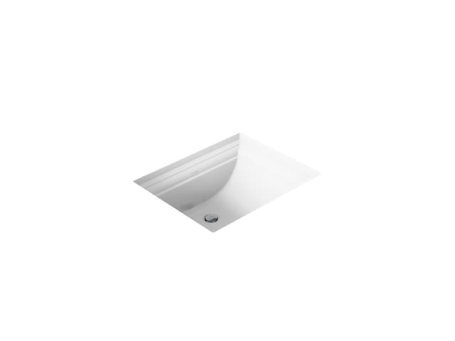 Kohler Memoirs 20'' rectangular undermount bathroom sink - White