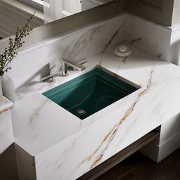 Kohler Memoirs 20'' rectangular undermount bathroom sink - Teal - image 2