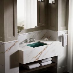 Kohler Memoirs 20'' rectangular undermount bathroom sink - Teal - image 4