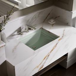 Kohler Memoirs 20'' rectangular undermount bathroom sink - Aspen Green - image 2