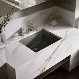 Kohler Memoirs 20'' rectangular undermount bathroom sink - Thunder Grey - image 2