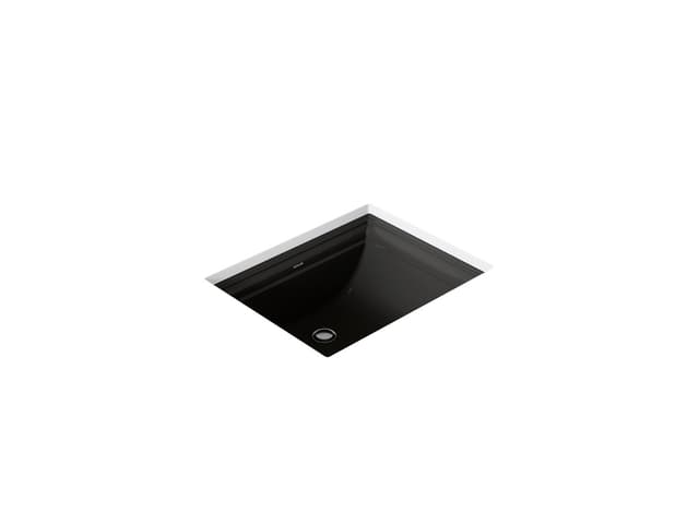 Kohler Memoirs 20'' rectangular undermount bathroom sink - Black
