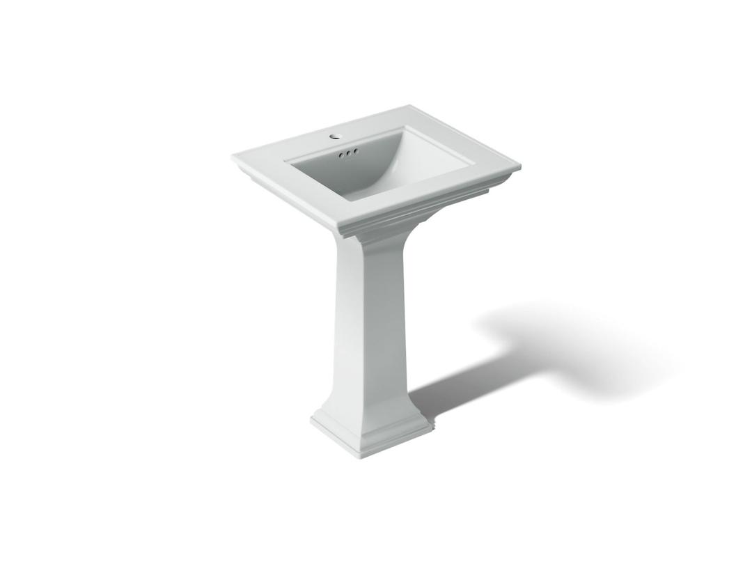 Kohler Memoirs Stately 25'' rectangular pedestal bathroom sink - Ice Grey by Kohler