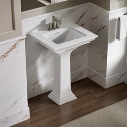 Kohler Memoirs Stately 25'' rectangular pedestal bathroom sink - White - image 2