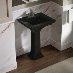 Kohler Memoirs Stately 25'' rectangular pedestal bathroom sink - Black - image 2