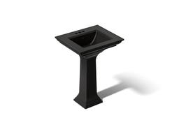 Kohler Memoirs Stately 25'' rectangular pedestal bathroom sink - Black - image 1