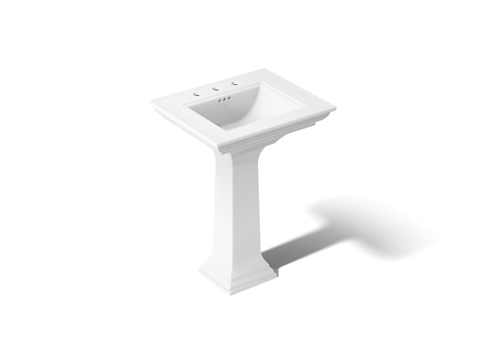 Kohler Memoirs Stately 25'' rectangular pedestal bathroom sink - White by Kohler
