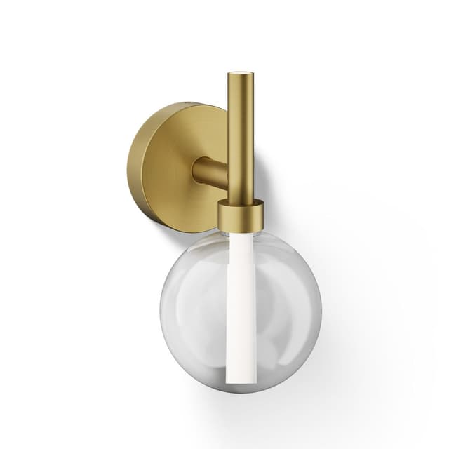 Kohler ComponentsE One-light LED lacemaker sconce - Brushed Moderne Brass