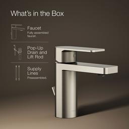 Kohler Parallel Single-handle bathroom sink faucet, 1.2 gpm - Vibrant Brushed Nickel - image 2