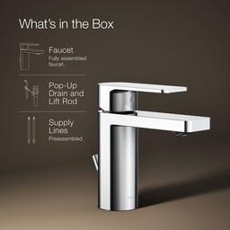 Kohler Parallel Single-handle bathroom sink faucet, 1.2 gpm - Polished Chrome - image 2