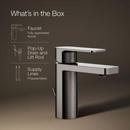 Kohler Parallel Single-handle bathroom sink faucet, 1.2 gpm - Vibrant Titanium - image 2