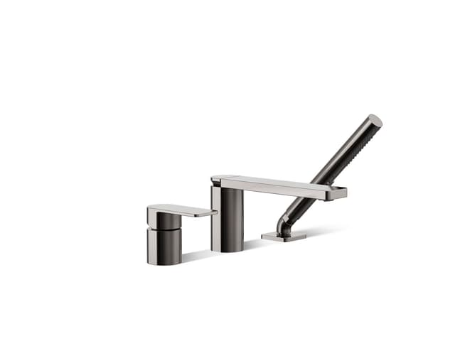 Kohler Parallel Deck-mount bath faucet with handshower - Vibrant Titanium