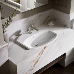 Kohler Cimarron 22-3/4'' rectangle drop-in bathroom sink - White - image 2