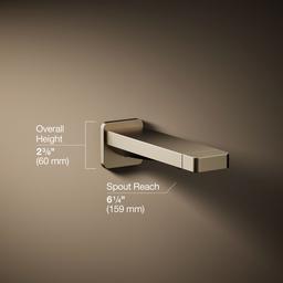 Kohler Parallel Wall-mount bath spout - Vibrant Brushed Bronze - image 3