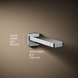 Kohler Parallel Wall-mount bath spout - Polished Chrome - image 3