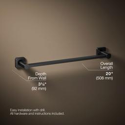 Kohler | Parallel | Towel Bar - Matte Black - image 3