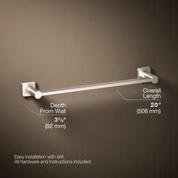Kohler | Parallel | Towel Bar - Vibrant Brushed Nickel - image 3