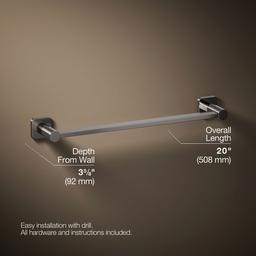 Parallel 18'' towel bar - image 3
