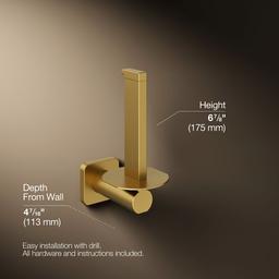 Kohler | Parallel | Toilet Paper Holder - Vibrant Brushed Moderne Brass - image 3