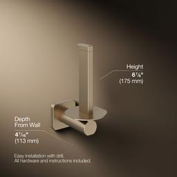 Kohler | Parallel | Toilet Paper Holder - Vibrant Brushed Bronze - image 3