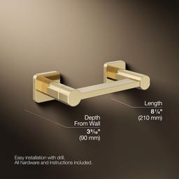 Kohler | Parallel | Toilet Paper Holder - Vibrant French Gold - image 3