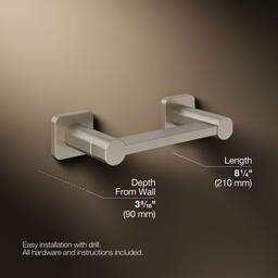 Kohler | Parallel | Toilet Paper Holder - Vibrant Brushed Nickel - image 3