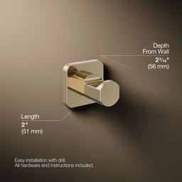 Kohler | Parallel | Robe Hook - Vibrant French Gold - image 3