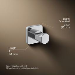 Kohler | Parallel | Robe Hook - Polished Chrome - image 3